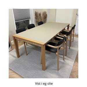 Skovby SM147 Spisebord inkl. 2 tillægsplader / Stel eg - Bordplade muskatnødsfarvet laminat - Stærk Pris 